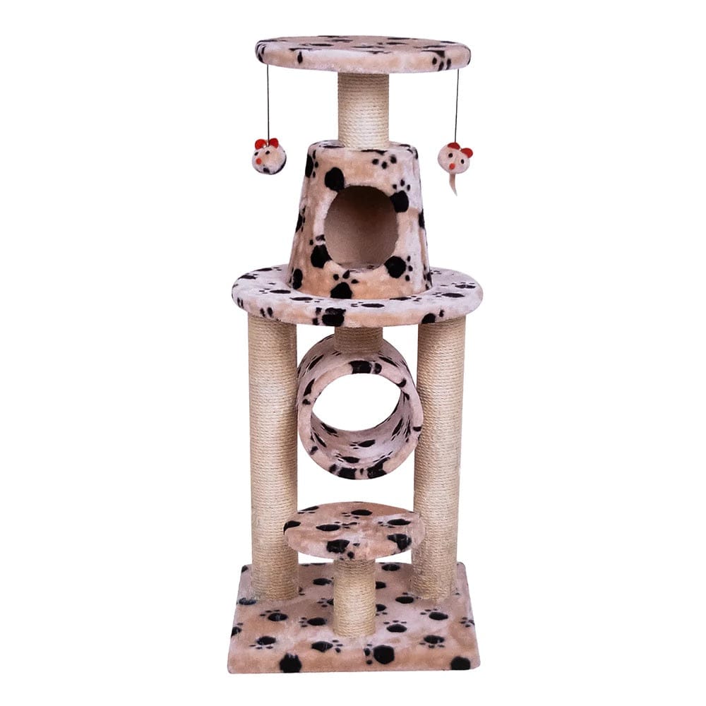 Fauna Pet Supplies Fauna Bonalti Cat Play Tower with Paw Print - Beige