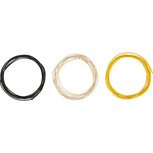 Fender 0990846010 Pure Vintage Cloth Wire 10", 22 AWG - Black, White, Yellow