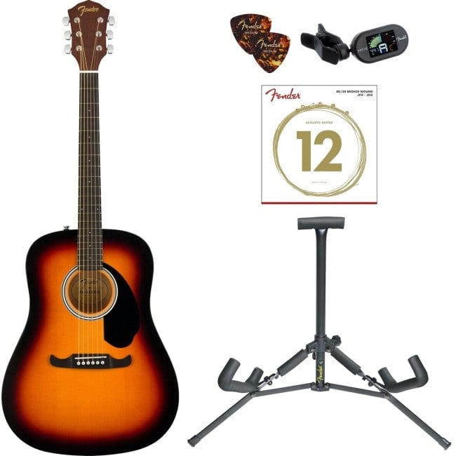 Fender Electronics Fender 0971110732 FA-125 Dreadnought Acoustic Guitar Pack - Sunburst