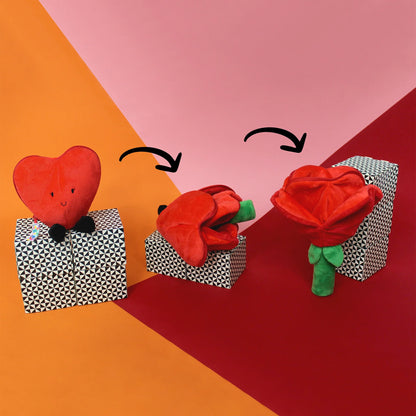 Les Déglingos - Red Heart/Flower Plush Toy