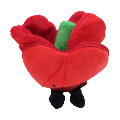Les Déglingos - Red Heart/Flower Plush Toy