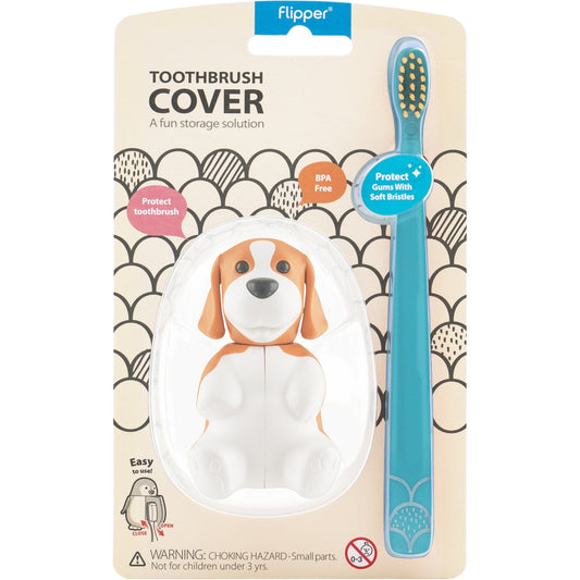 Flipper Bathroom accessories Toothbrush Cover & Toothbrush Flp Fun Animal Combo Pack / Beagle