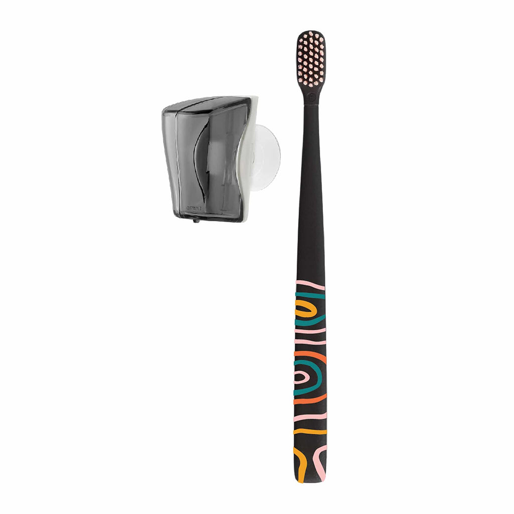 Flipper Bathroom accessories Toothbrush Cover & Toothbrush Flp Twigo Adult Basic Combo Pack / Smoke