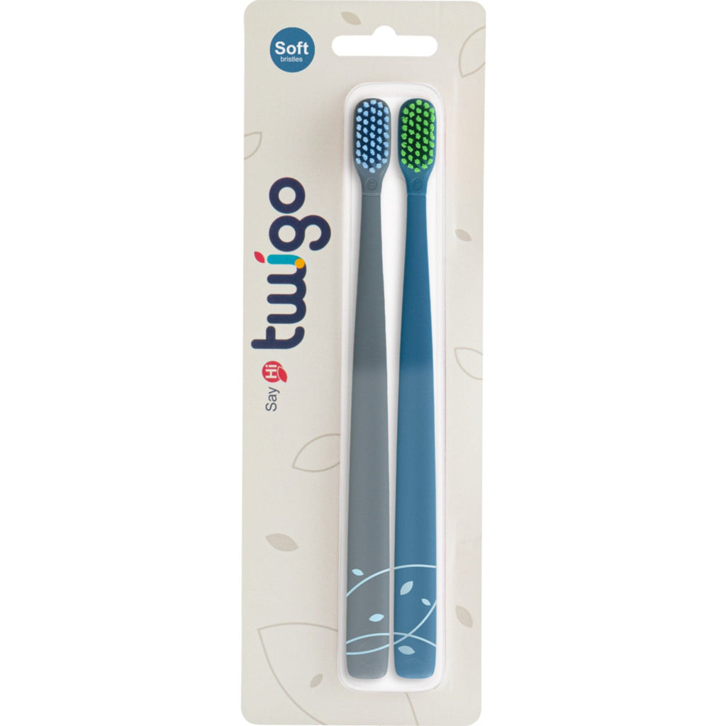 Flipper Bathroom accessories Toothbrush Flp Twigo Adults / Aegean Blue & Graphite Gray