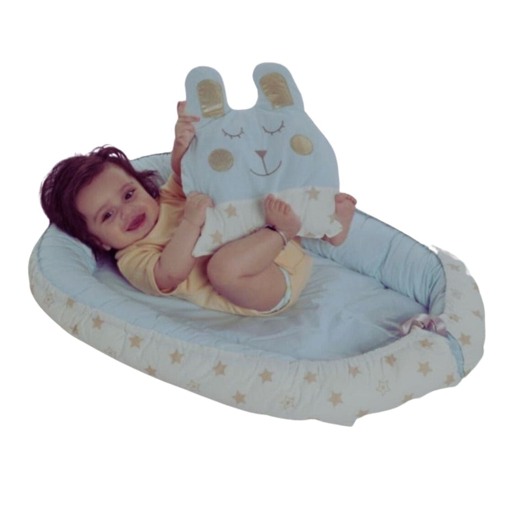 Forever Cute Babies Forever Cute Newborn Bed with Pillow - Blue