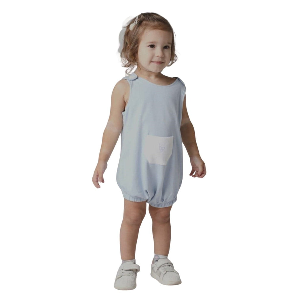 Forever Cute Babies Forever Cute Overall Romper 12-18m - Blue