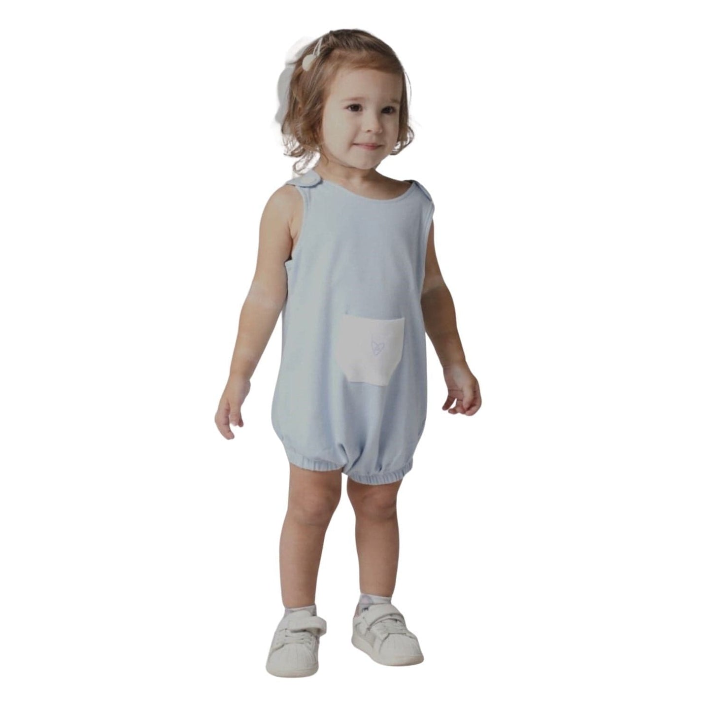 Forever Cute Babies Forever Cute Overall Romper 6-12m - Blue