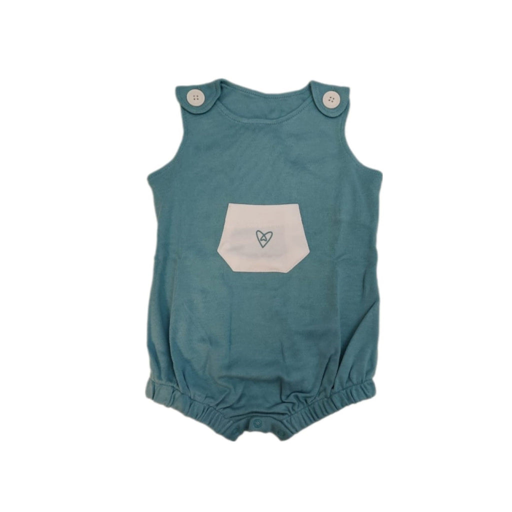 Forever Cute Babies Forever Cute Overall Romper 6-12m- Mint