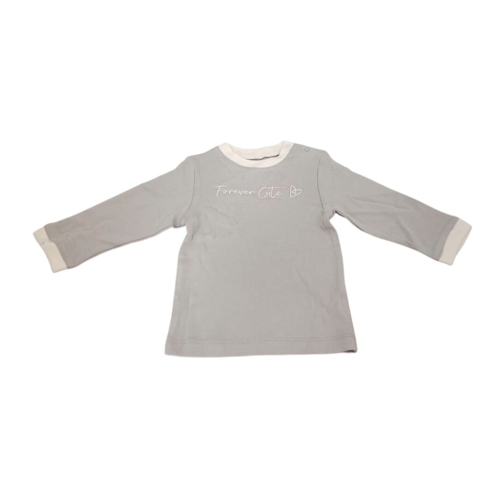 Forever Cute Babies Forever Cute Pyjama Top 0-3m - Grey