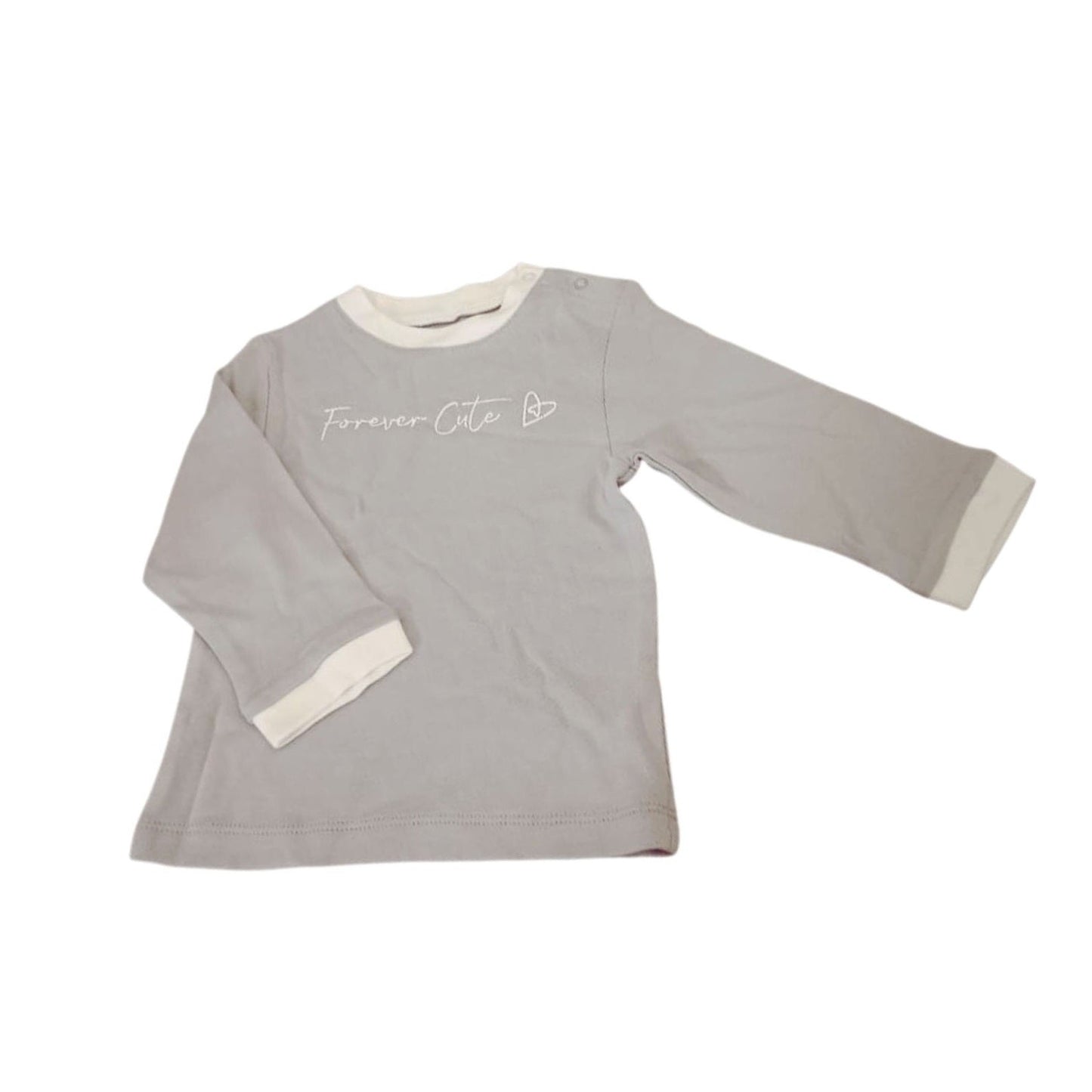 Forever Cute Babies Forever Cute Pyjama Top 0-3m - Grey