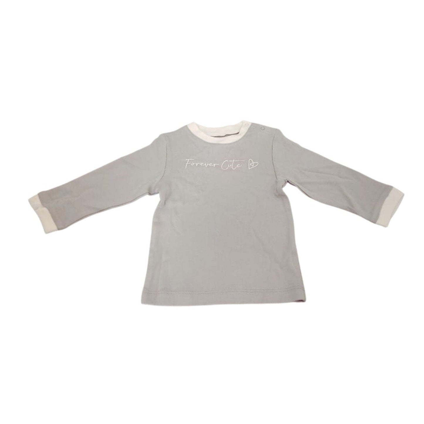 Forever Cute Babies Forever Cute Pyjama Top 12-18m - Grey