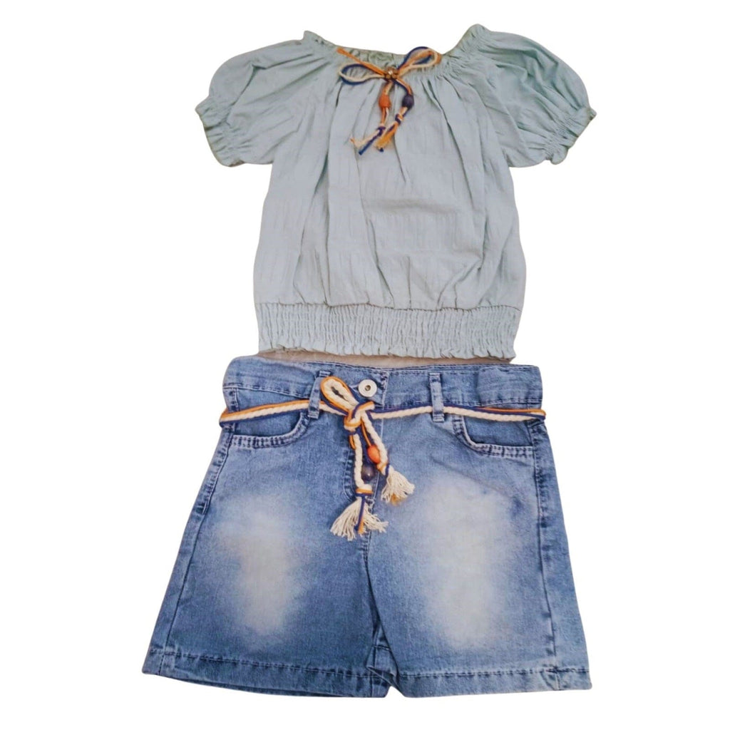 Forever Cute Babies Forever Cute Shorts & Top 2-3yrs - Denim