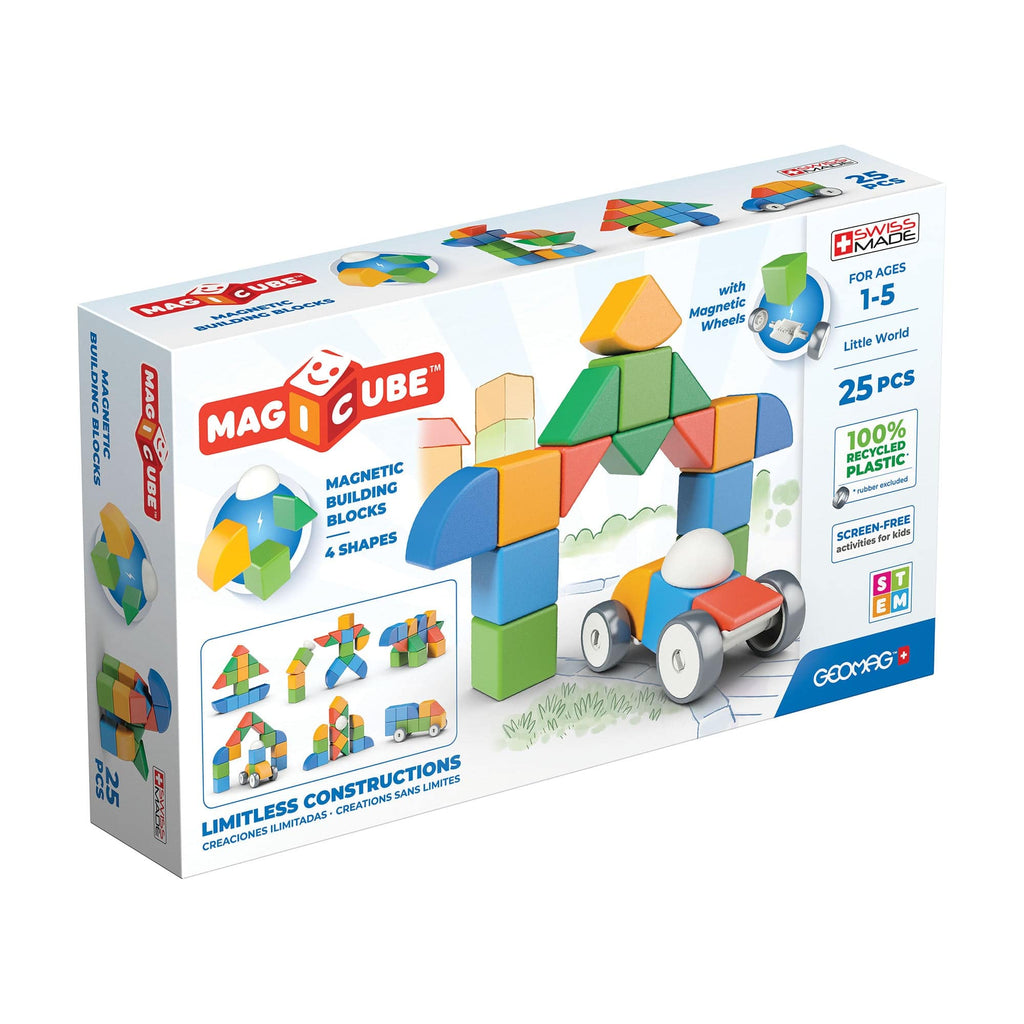Geomag Toys Geomag Magicube 4 Shapes Recycled Little World 25 pcs