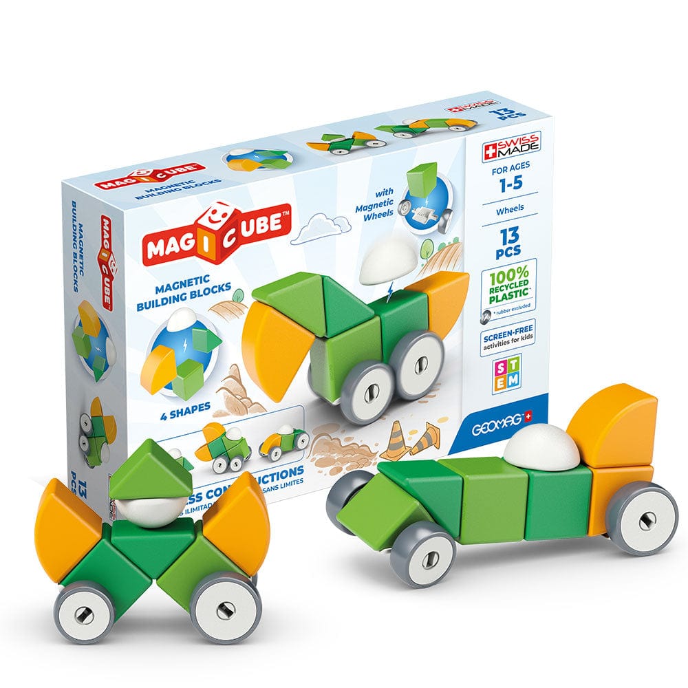 Geomag Toys Geomag Magicube  4 Shapes Recycled Wheels 13  pcs