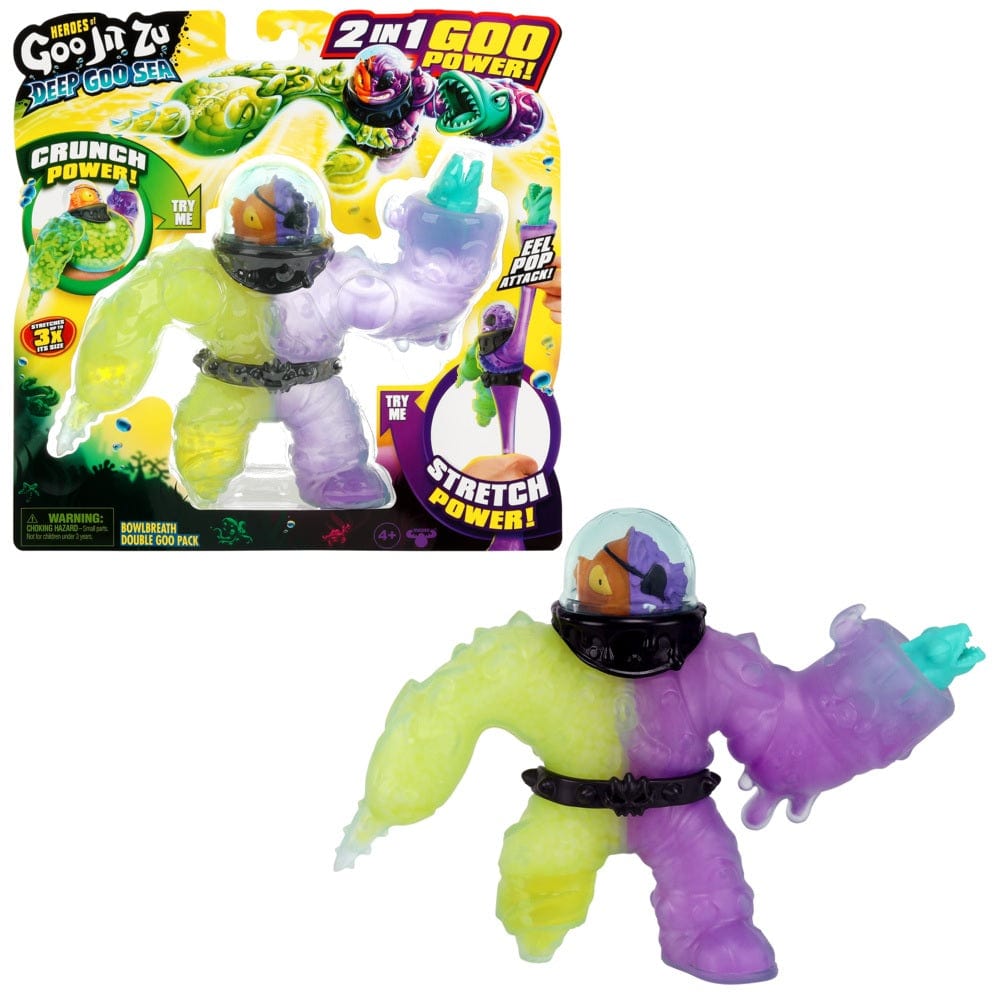 Goo Jit Zu Toys Heroes Of Goo Jit Zu Deep Goo Sea – Bowlbreath Double Goo Pack