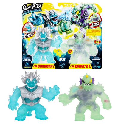 Goo Jit Zu Toys Heroes Of Goo Jit Zu Deep Goo Sea Versus Pack – Ice Blast Blazagon VS Exclusive Horriglow