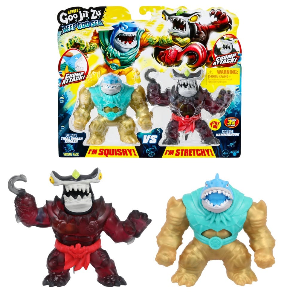 Goo Jit Zu Toys Heroes Of Goo Jit Zu Deep Goo Sea Versus Pack – Tidal Smash Thrash VS Exclusive Hammerhook
