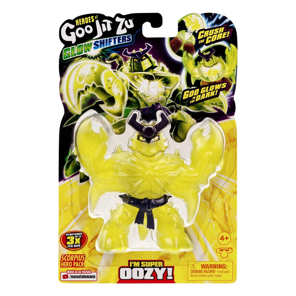 Goo Jit Zu Toys Heroes of Goo Jit Zu Glow Shifters Scorpious Hero Pack