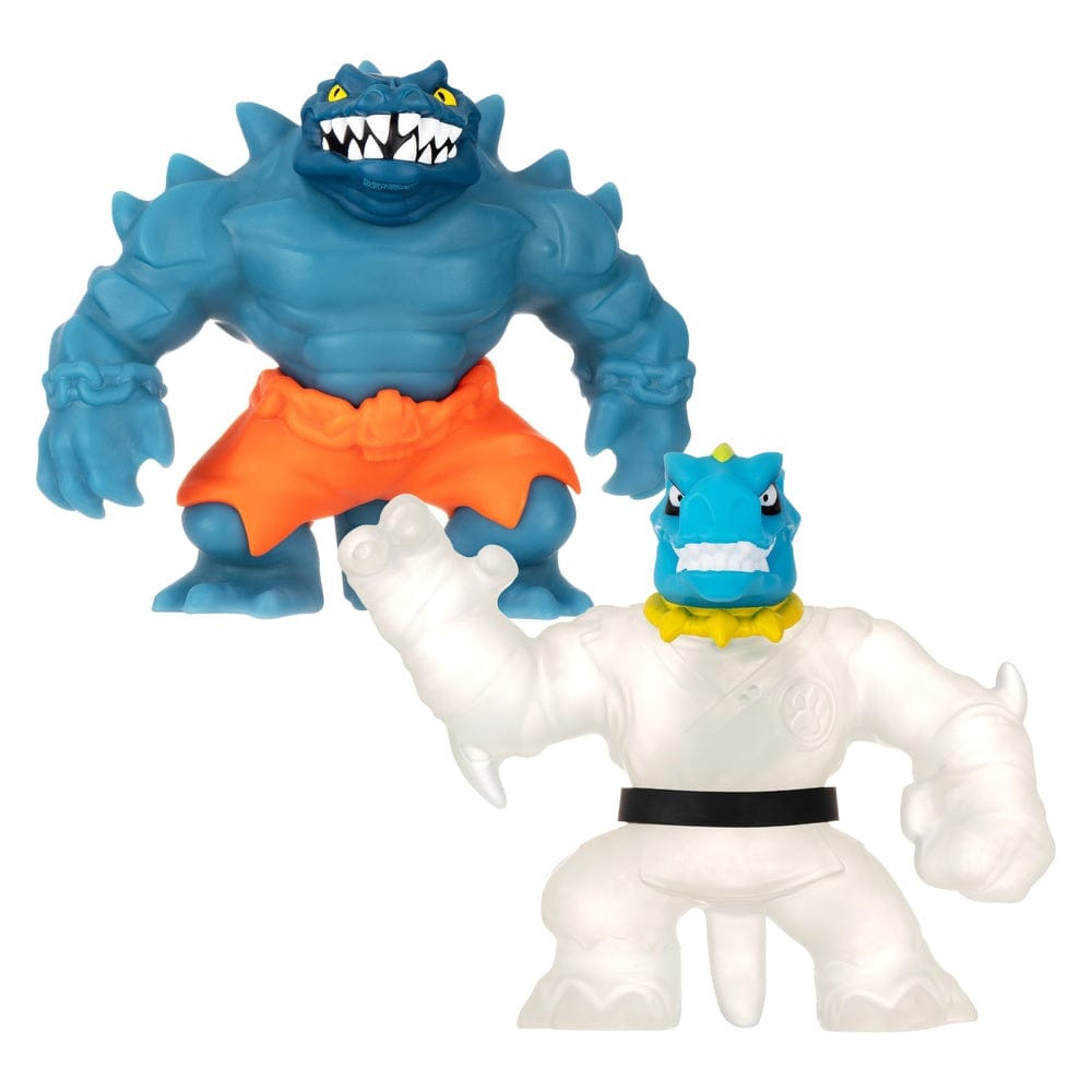 Goo Jit Zu Toys Heroes of Goo Jit Zu - Glow Shifters Versus Pack - Tyro VS Shadowclaw Rock Jaw