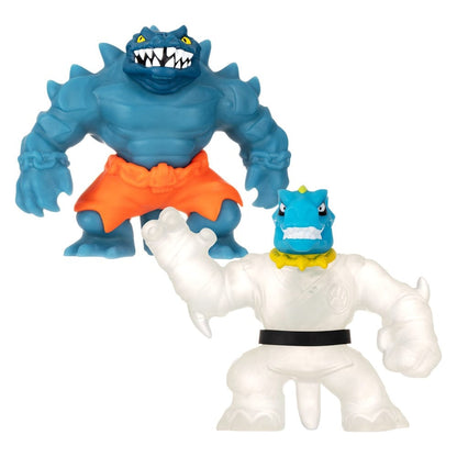 Goo Jit Zu Toys Heroes of Goo Jit Zu - Glow Shifters Versus Pack - Tyro VS Shadowclaw Rock Jaw