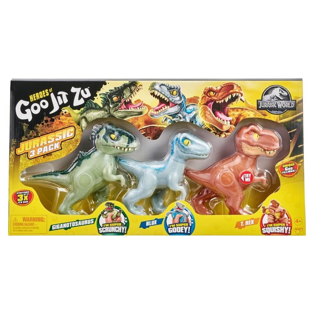 Goo Jit Zu Toys Heroes Of Goo Jit Zu Jurassic World Action Figure (Pack of 3)