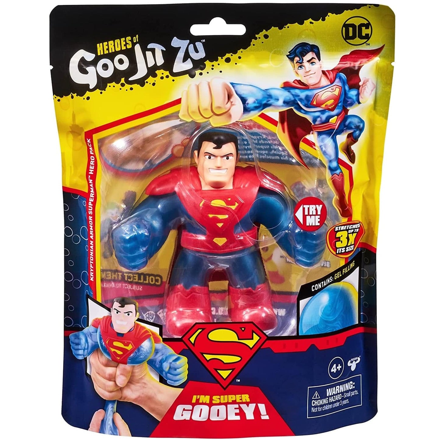 Goo Jit Zu Toys Heroes Of Goo Jit Zu Licensed DC S3 Hero Pack - Kryptonian Armor Superman