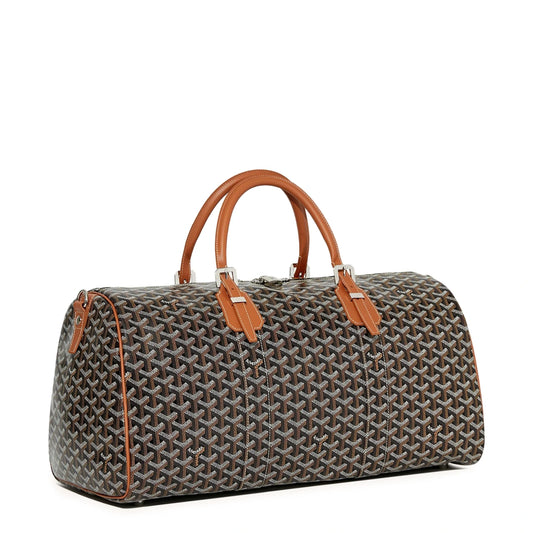 Goyard Boston 50 bag "Black & Tan" With Strap