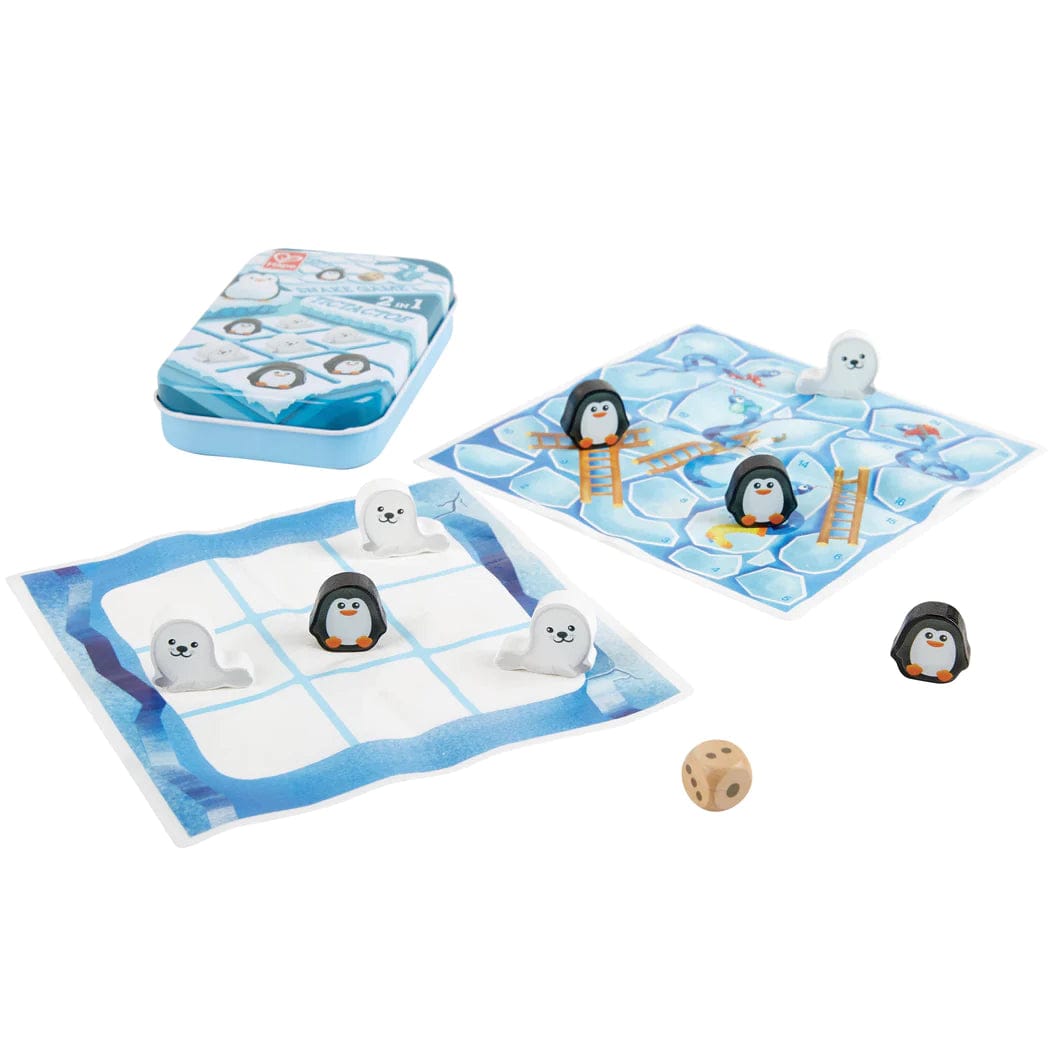 Hape Toys 2 In1-Tic Tac Toe/ Snakes & Ladders