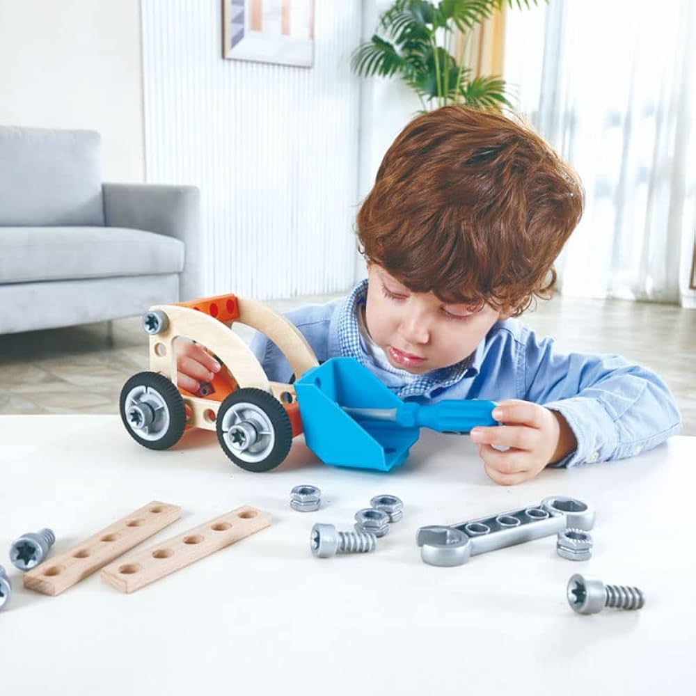 Hape Toys Build 'n' Drive Car Set