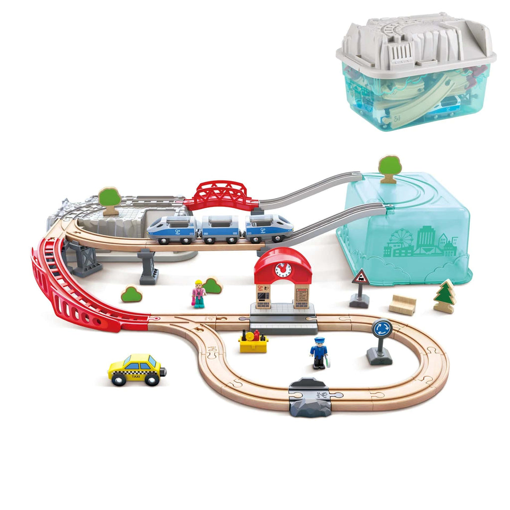 Hape Toys City Train Bucket Set