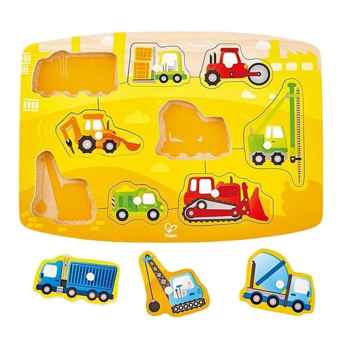 Hape Toys Construction Peg Puzzle