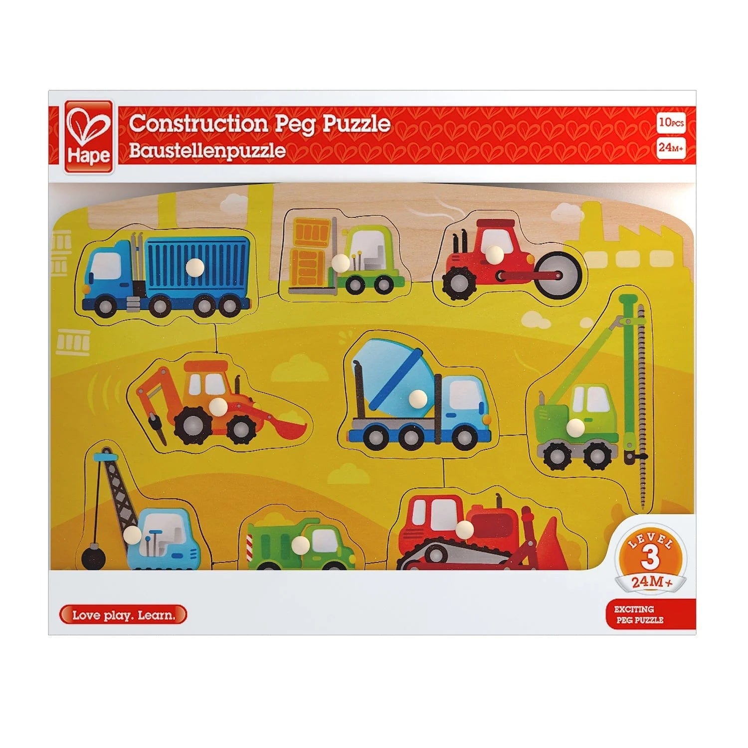Hape Toys Construction Peg Puzzle