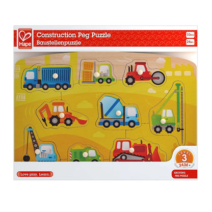 Hape Toys Construction Peg Puzzle