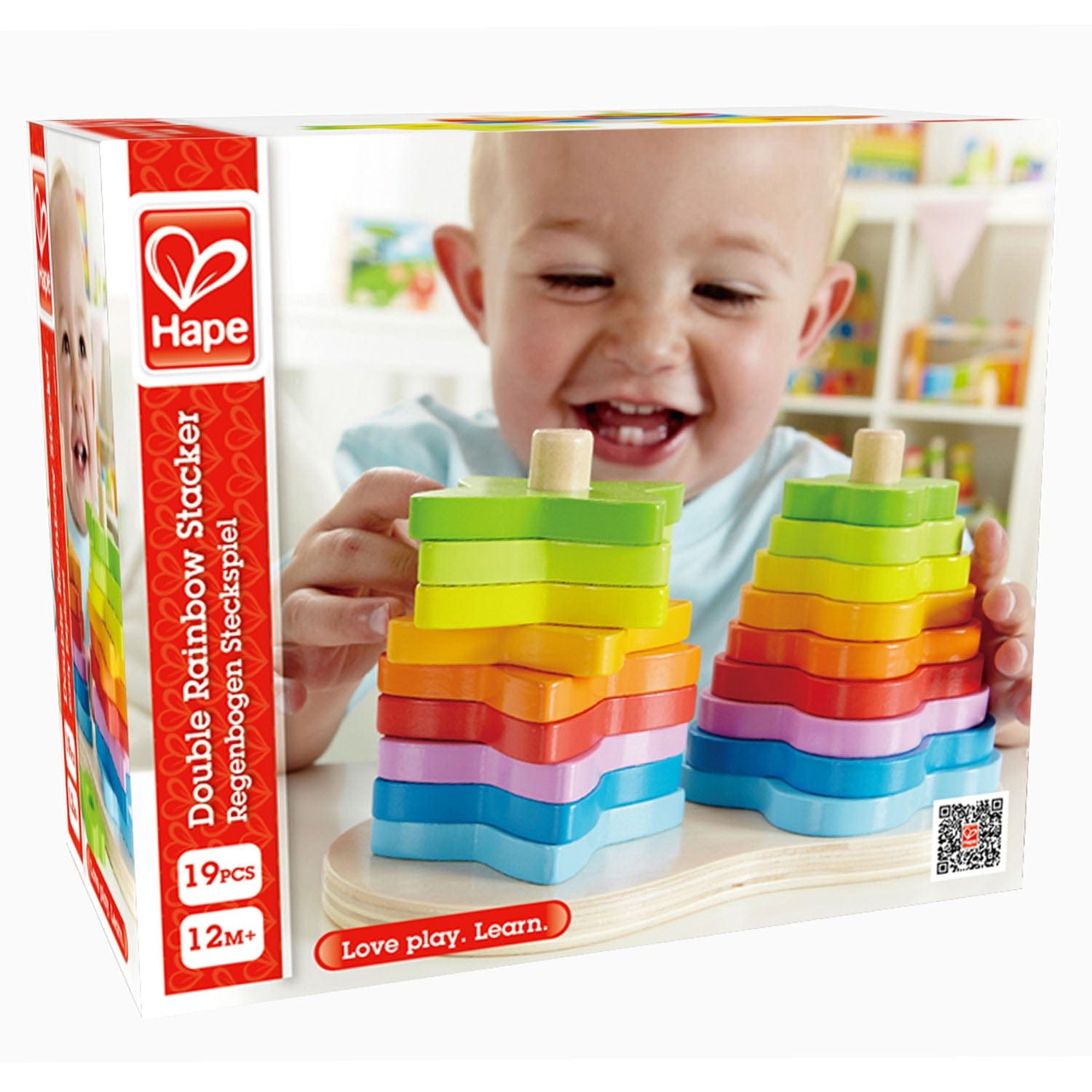 Hape Toys Double Rainbow Stacker