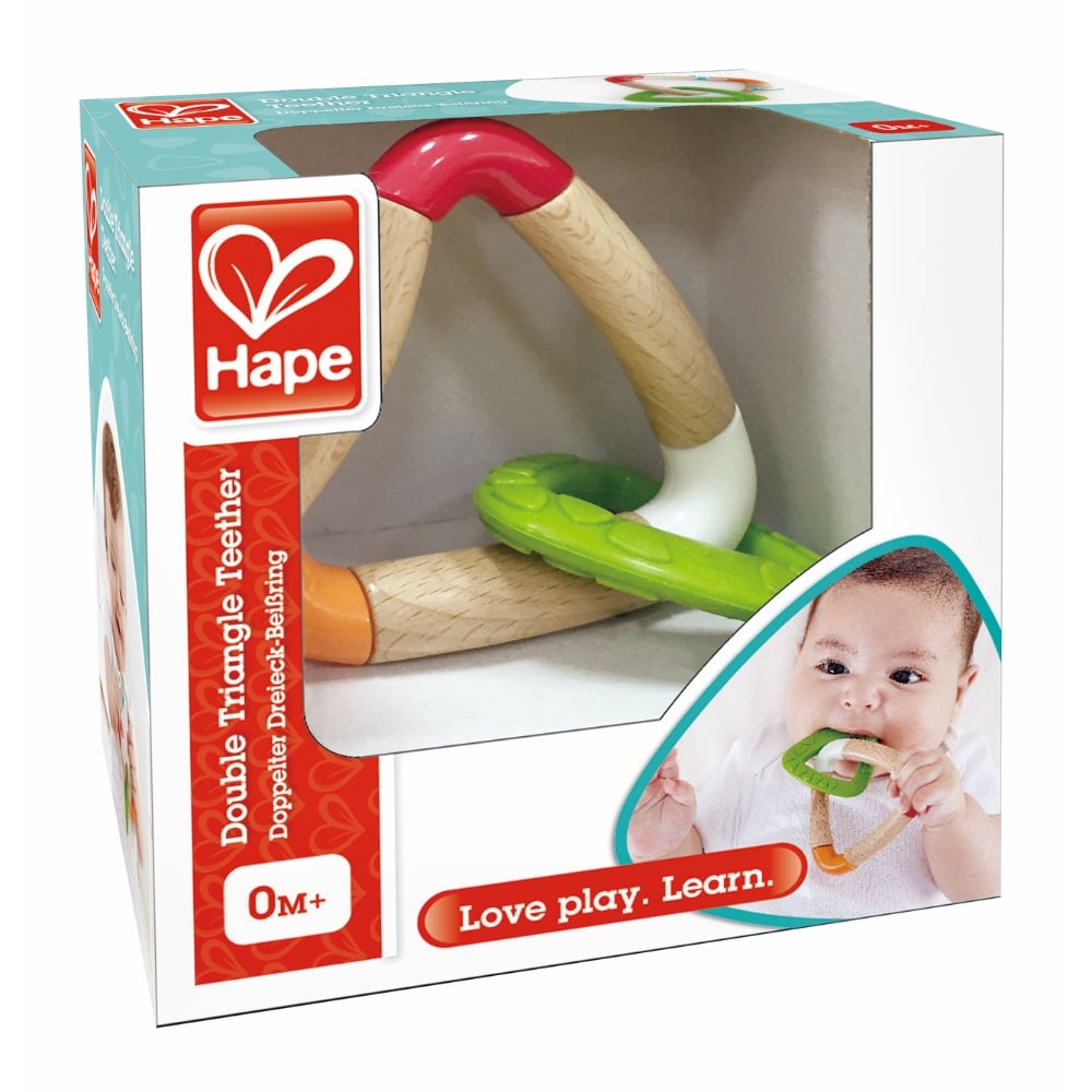 Hape Toys Double Triangle Teether - with tag