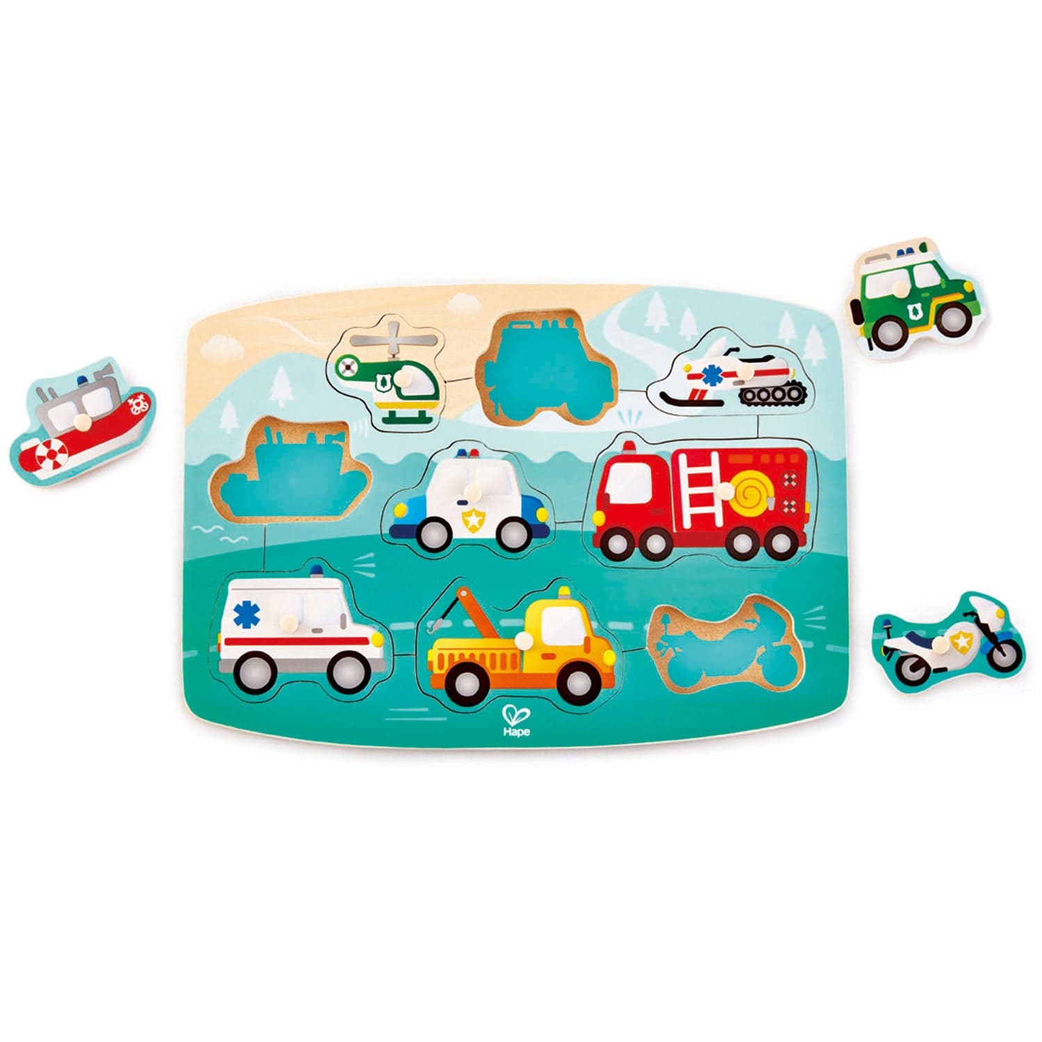 Hape Toys Emergency Peg Puzzle