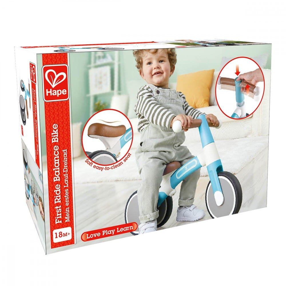 Hape Toys First Ride Balance Bike - Light Blue