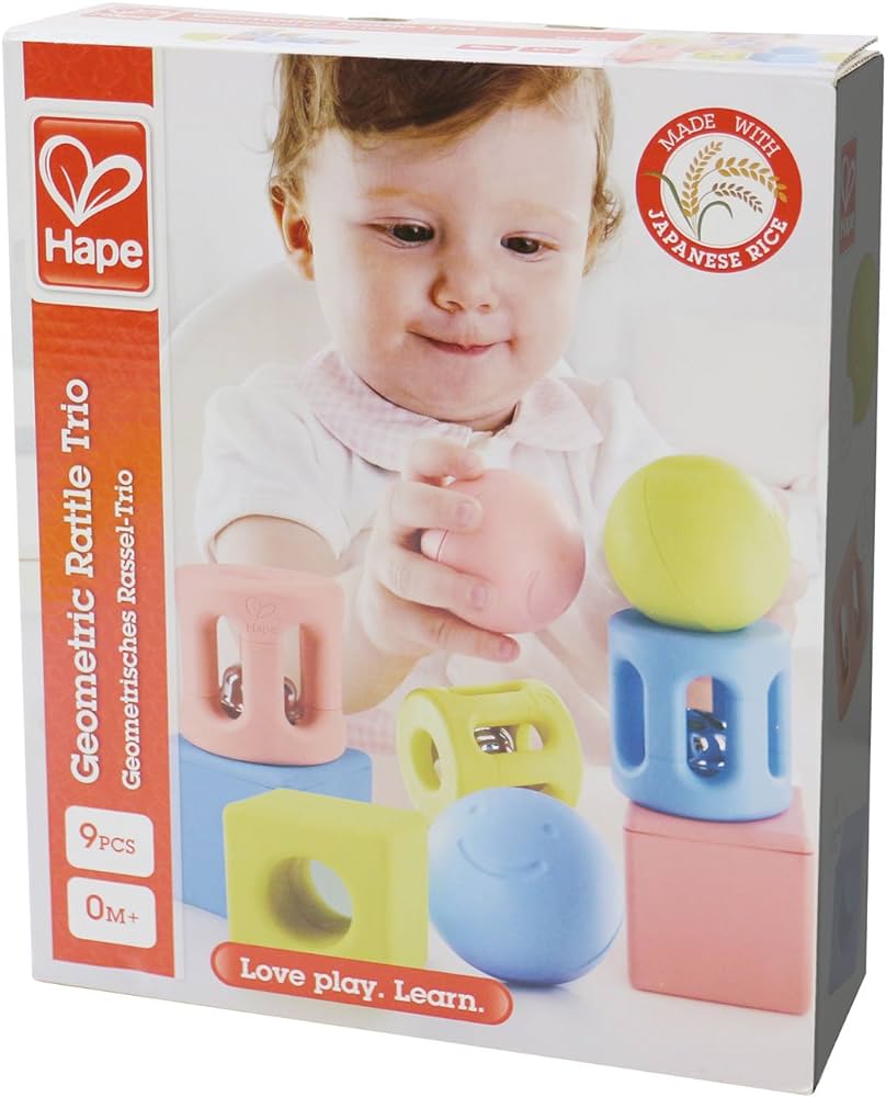 Hape Toys Geometric Rattle Trio