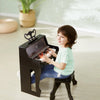 Hape Toys Learn with Lights Black Piano with Stool