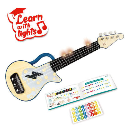 Hape Toys Learn with Lights Ukulele - Blue