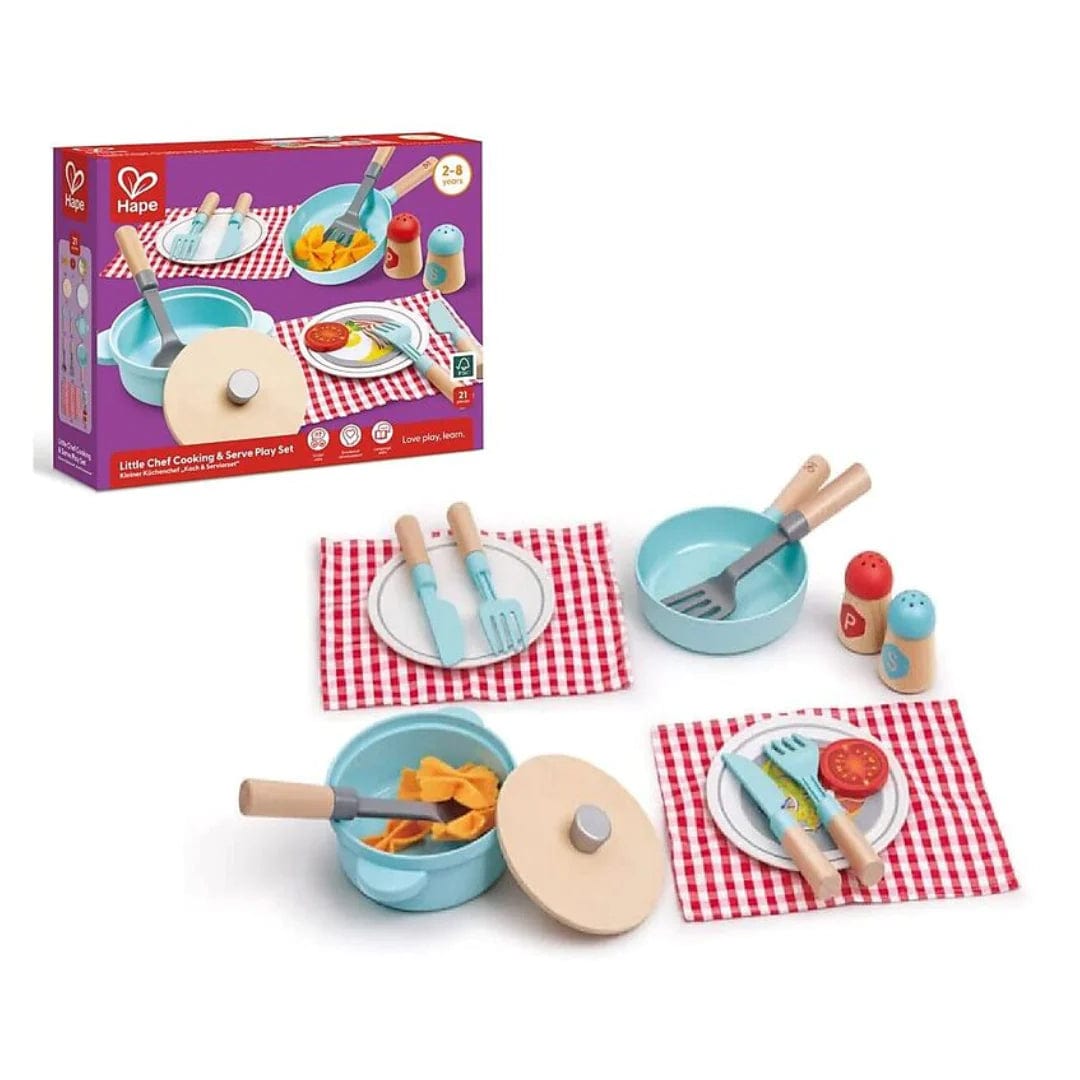 Hape Toys Little Chef Cooking & Serve Play Set