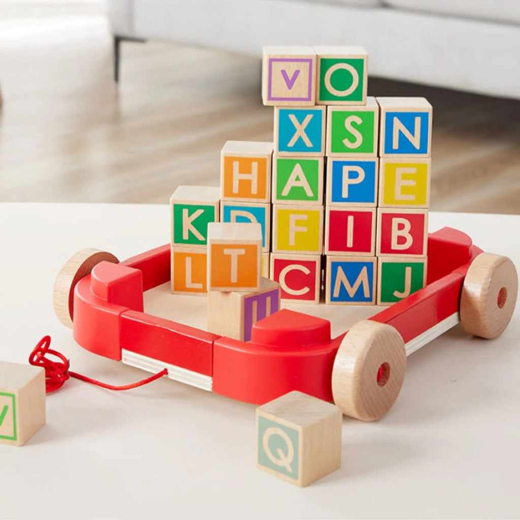 Hape Toys Pull-along Cart with Stacking Blocks