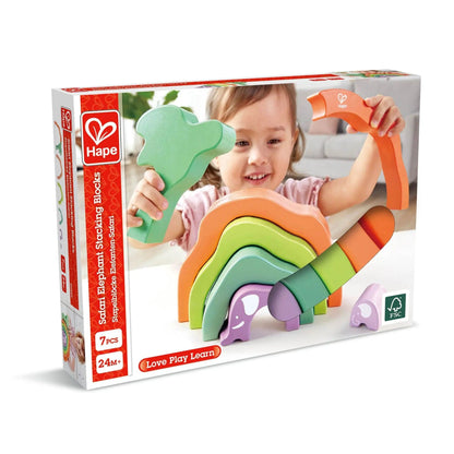 Hape Toys Safari Elephant Stacking Blocks