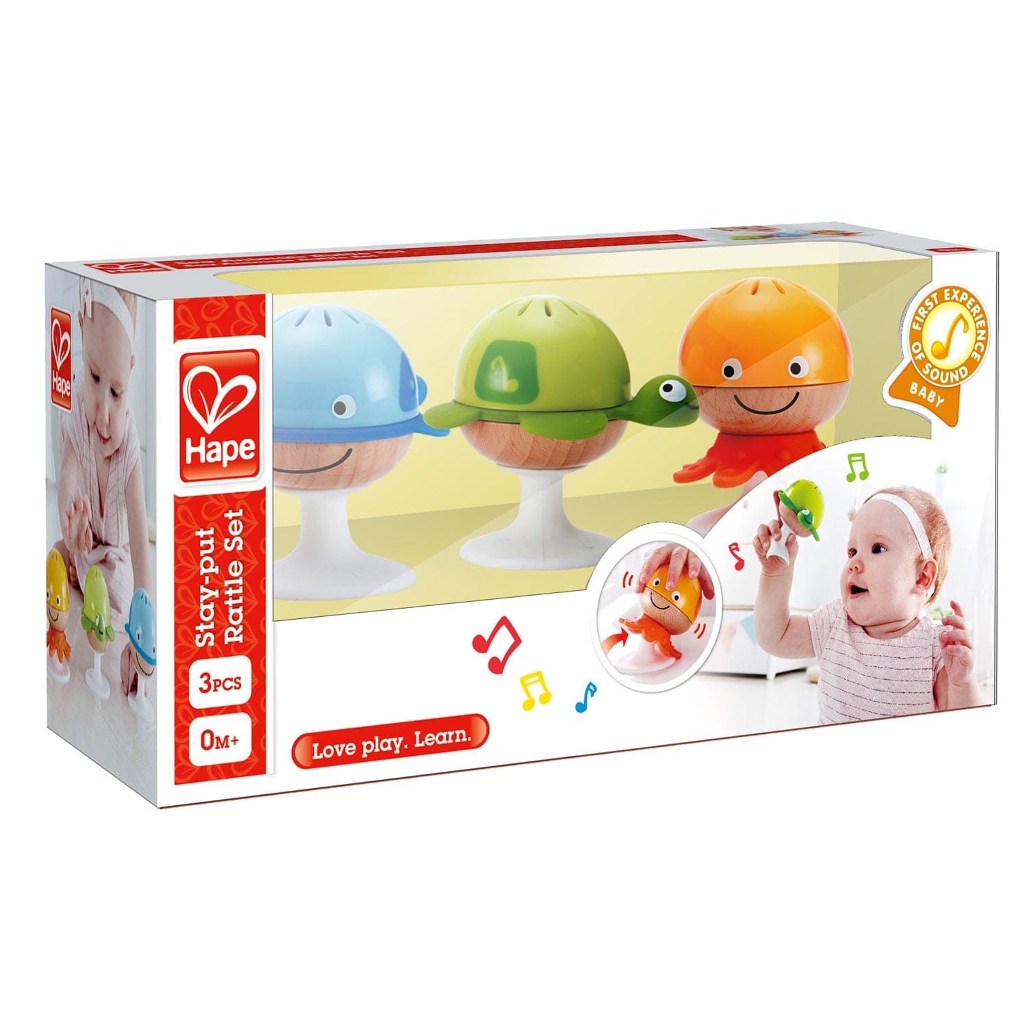 Hape Toys Stay-Put Rattle Set