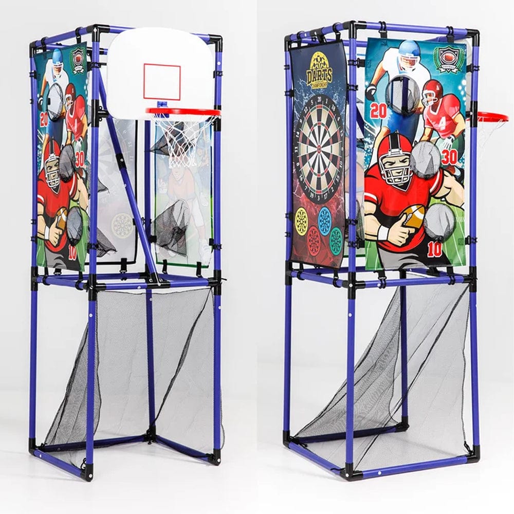 Hatim Toys 5 IN 1 Multi Sports Center (Basketball/Baseball/Soccer/Football/Darts)