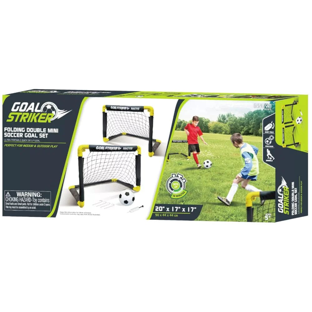 Hatim Toys Folding Double Mini Soccer Goal Set