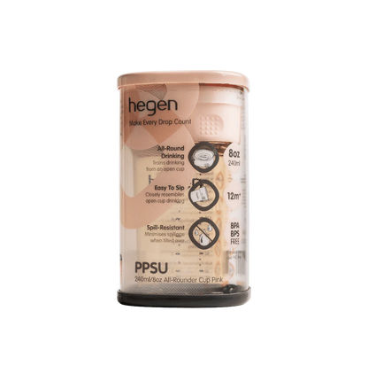 Hegen PCTO™ 240ml/8oz All-Rounder Cup PPSU - Pink