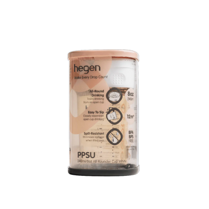 Hegen PCTO™ 240ml/8oz All-Rounder Cup PPSU - White