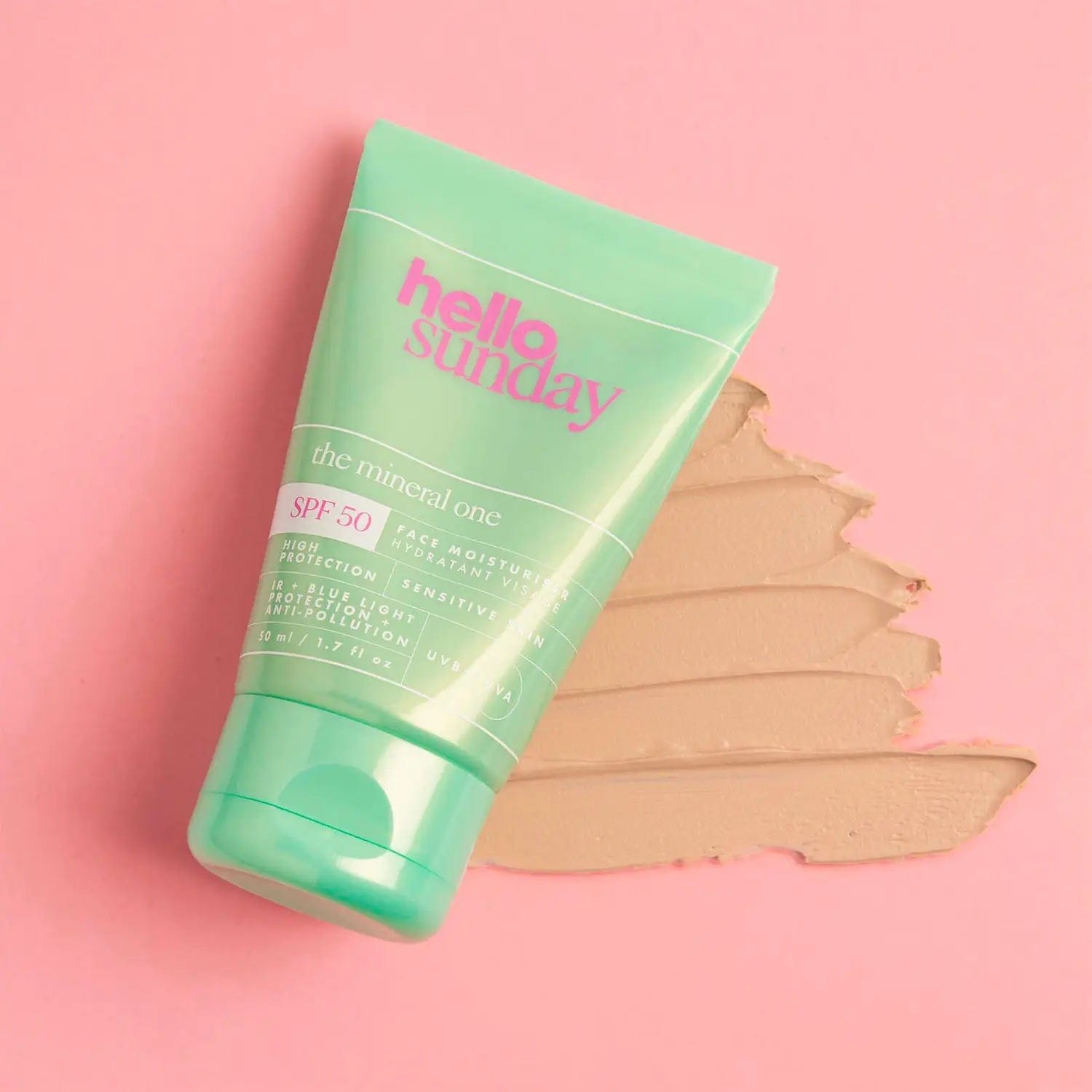 Hello Sunday Beauty Hello Sunday The Mineral One Mineral Face Moisturiser SPF50 50ml