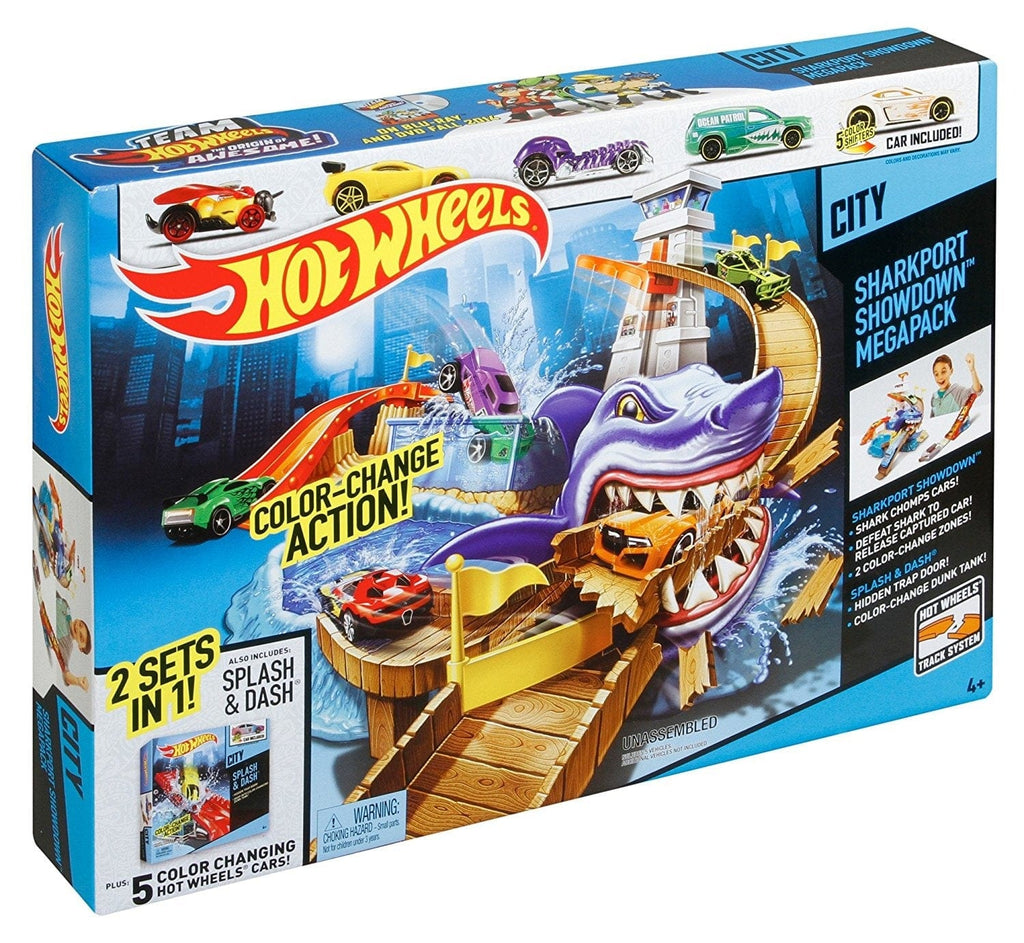 Hot Wheels Toys Hot Wheels PLAYSETS/CITY - COLOR SHIFTERS SHARKPORT SHOWDOWN